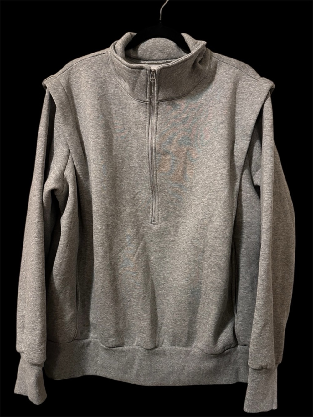 Women’s Gray Quarter-Zip Pullover Sweatshirt